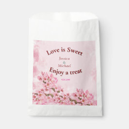 Sachets En Papier Mariage de fleurs de cerisiers roses
