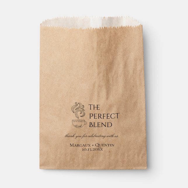 Sachets En Papier Mariage de fusion parfait (Devant)