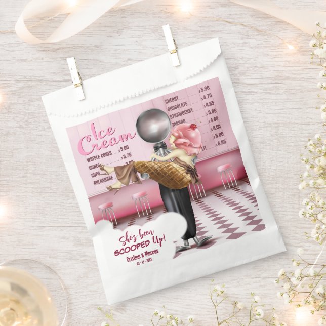 Sachets En Papier Mariage de glace à la cuillère (Coupé)