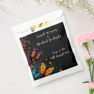 Sachets En Papier Mariage de jardin de papillon lunaire