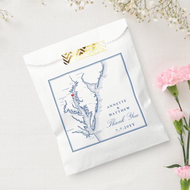 Sachets En Papier Mariage de la baie Annapolis Chesapeake (Scellé)