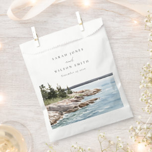 Sachets En Papier Mariage de l'aquarelle de la montagne Rocky Pine