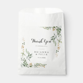 Sachets En Papier Mariage de Merci de feuillage vert Or Tropical