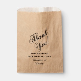 Sachets En Papier Mariage de Merci personnalisé
