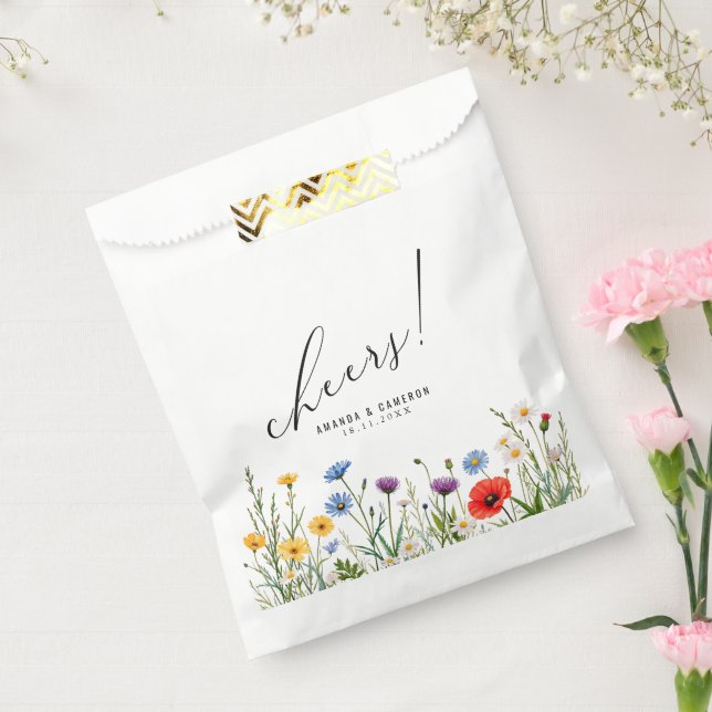 Sachets En Papier Mariage de prairie sauvage de printemps (Scellé)
