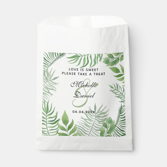 Sachets En Papier Mariage de remplissage aquarelle (Devant)