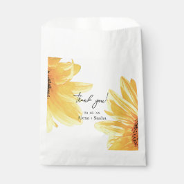 Sachets En Papier Mariage de tournesols aquarelle