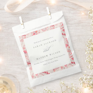 Sachets En Papier Mariage de typographie minimaliste moderne Blush P