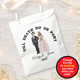 Sachets En Papier Mariage d'Halloween de la mariée et du marié squel