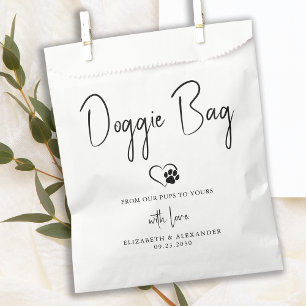 Sachets En Papier Mariage Doggie Traite Personnalisé Biscuit Bar Ani