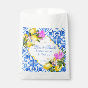 Sachets En Papier Mariage douche nuptiale privilégie les tuiles bleu
