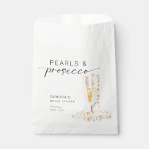 Mariage élégant personnalisé Perles et Prosecco po