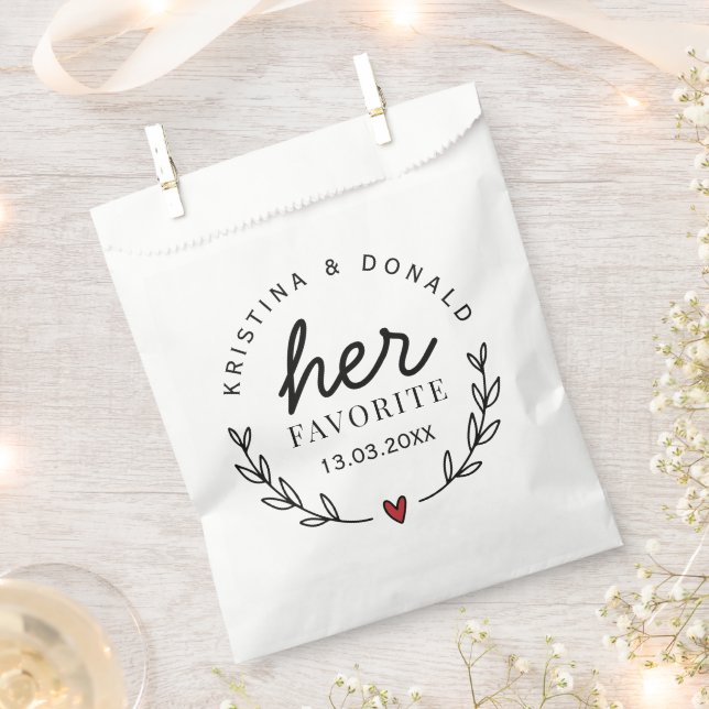 Sachets En Papier Mariage Favoriser Son Favori (Coupé)