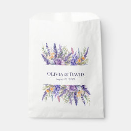 Sachets En Papier Mariage Fleur sauvage Boho Lilac
