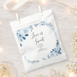 Sachets En Papier Mariage Floral bleu français moderne