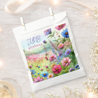 Sachets En Papier Mariage floral personnalisé