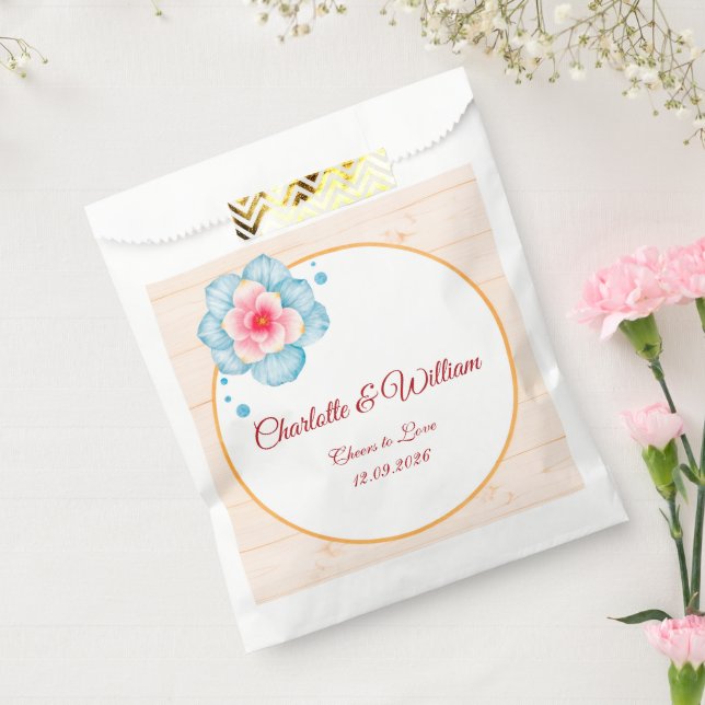 Sachets En Papier Mariage floral rustique (Scellé)