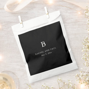 Sachets En Papier Mariage Formel Monogramme Classique Intemporel