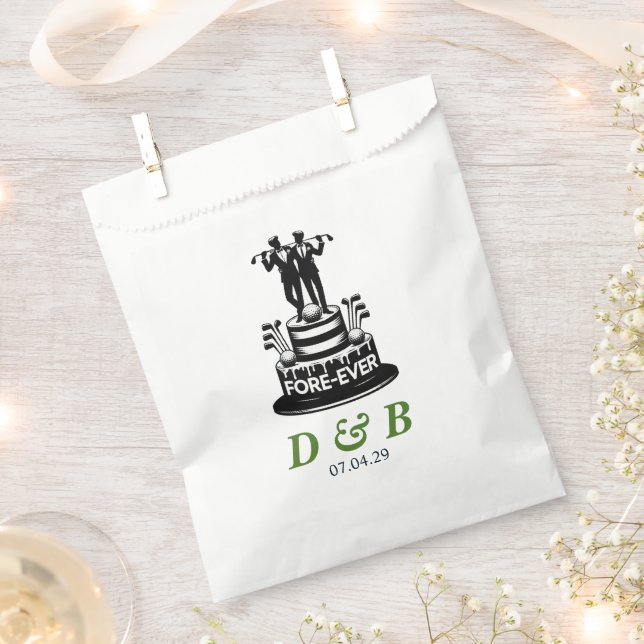 Sachets En Papier Mariage Golf Grooms (Coupé)