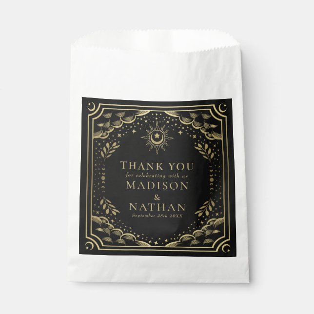Sachets En Papier Mariage gothique de la carte Tarot (Devant)