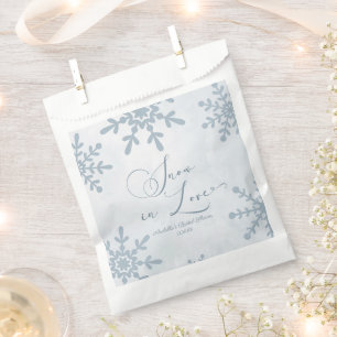 Sachets En Papier Mariage Hivernal sous la Neige Séance de Remise de