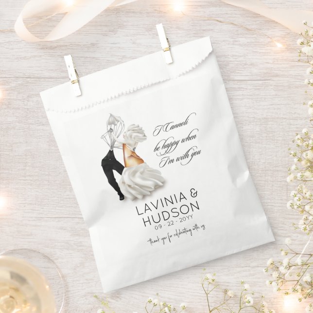 Sachets En Papier Mariage Italien Cannoli Drôle (Coupé)