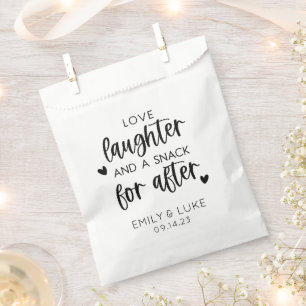 Sachets En Papier Mariage Love Rires et Snack pour après