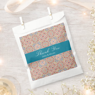 Sachets En Papier Mariage Luxueux Métallisé Pailleté Géométrique