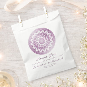 Sachets En Papier Mariage Mandala à Dentelle Rose