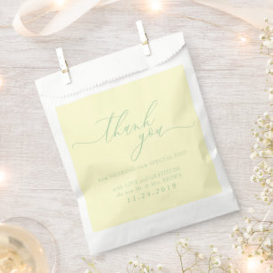 Sachets En Papier Mariage minimaliste formel au pistache et à la crè
