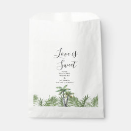 Sachets En Papier Mariage Moderne à l'Aquarelle avec Palmier