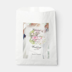 Sachets En Papier Mariage modifiable de bouquet de mariée et de fleu