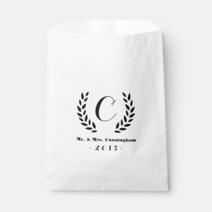 Sachets En Papier Mariage Monogram Laurel