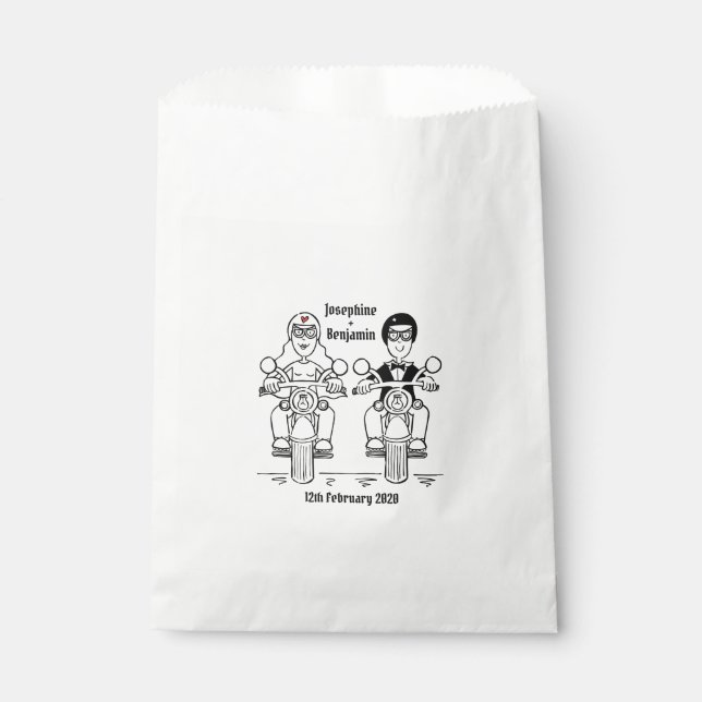 Sachets En Papier Mariage moto moto moto personnalisé (Devant)