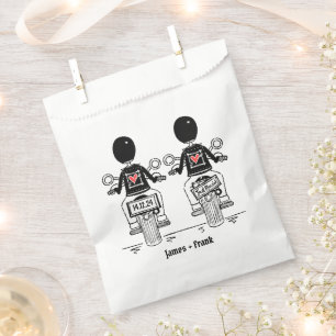 Sachets En Papier Mariage motocyclette Grooms