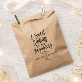 Sachets En Papier Mariage noir moderne une fin douce