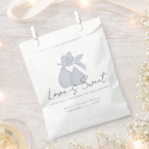 Sachets En Papier Mariage Parfait Poire Bleue   L'amour est doux