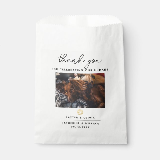 Sachets En Papier Mariage photo Merci Pet (Devant)