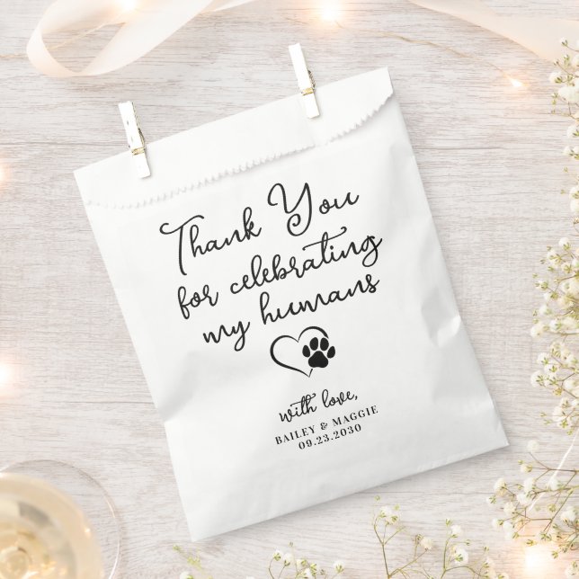 Sachets En Papier Mariage pour animaux de compagnie Traitements de c (Coupé)