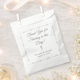 Sachets En Papier Mariage purement catholique blanc
