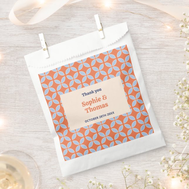 Sachets En Papier Mariage rétro du milieu du siècle (Coupé)
