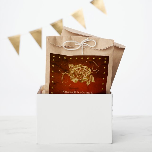 Sachets En Papier Mariage Rose de charme (Fête)
