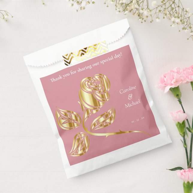 Sachets En Papier Mariage rose Gold (Scellé)