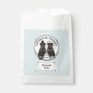 Sachets En Papier Mariage Rottweilers Mariée et Chien Mari Cute