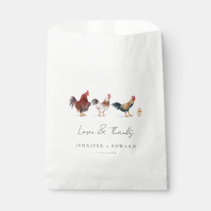 Sachets En Papier Mariage rustique de coq de poulet