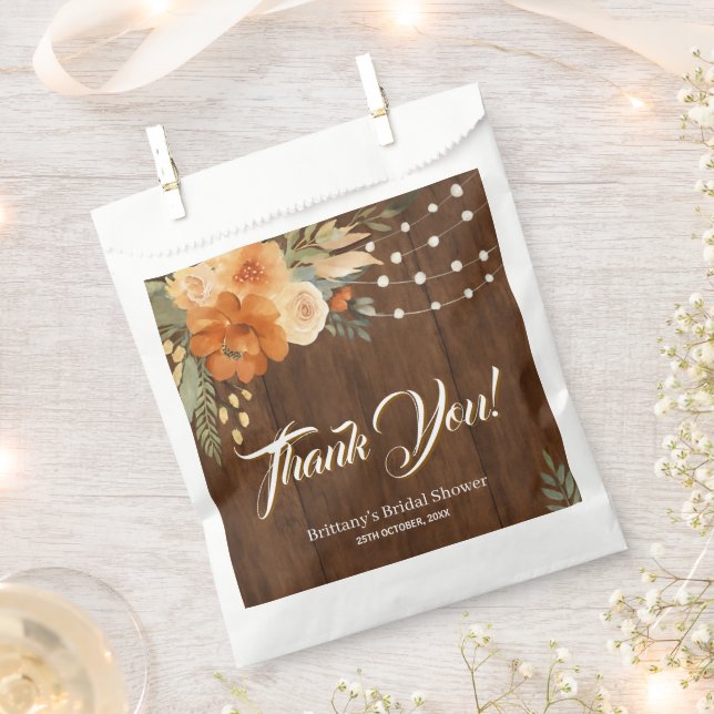 Sachets En Papier Mariage rustique sous le thème de l'automne (Coupé)