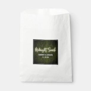 Sachets En Papier Mariage Snack de minuit blanc Neon Boxwood