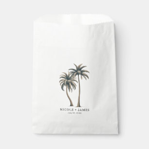 Sachets En Papier Mariage Tropical Rustique au Bord de la Mer avec P