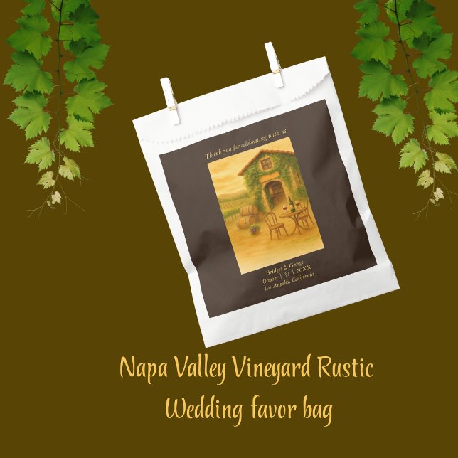 Sachets En Papier Mariage viticole de Napa Valley (Créateur téléchargé)