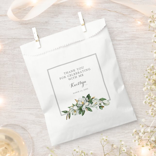 Sachets En Papier Mariée de Magnolia blanche (Coupé)